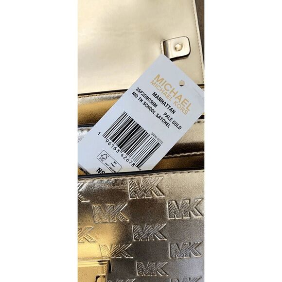 Michael Kors Manhattan Medium Satchel bag pale gold - Picture 8 of 10